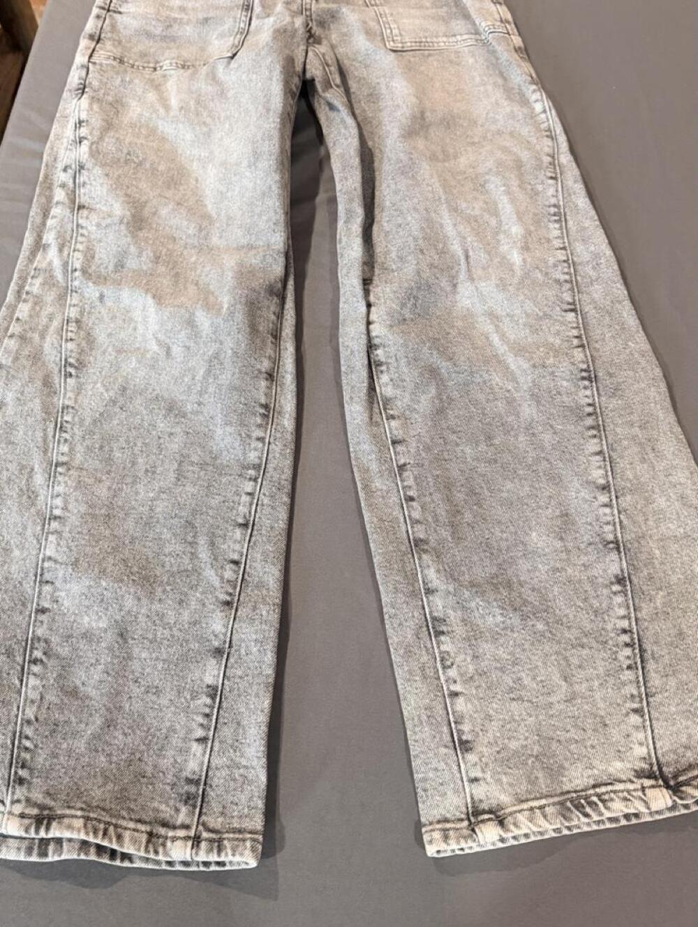 SO Clothing Womens High Rise Wide Leg Gray Jeans